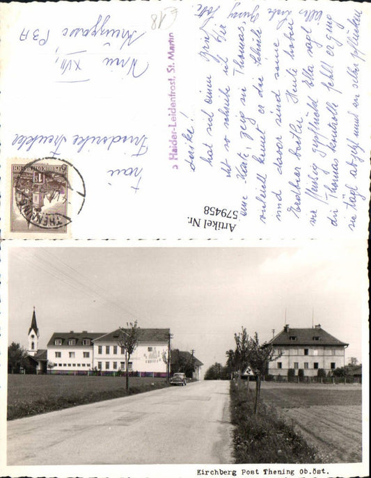 579458,Foto Ak Kirchberg-Thening Ansicht Auto