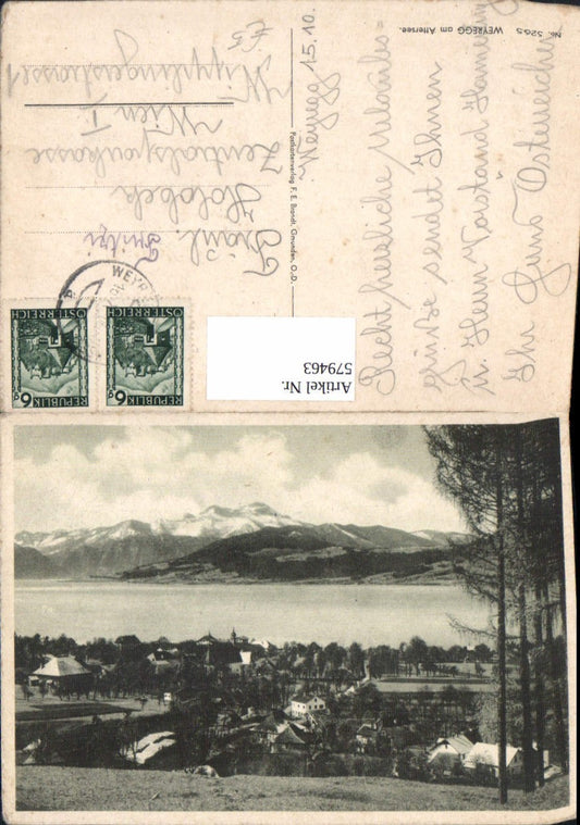 579463,Weyregg a. Attersee Ansicht pub F. E. Brandt