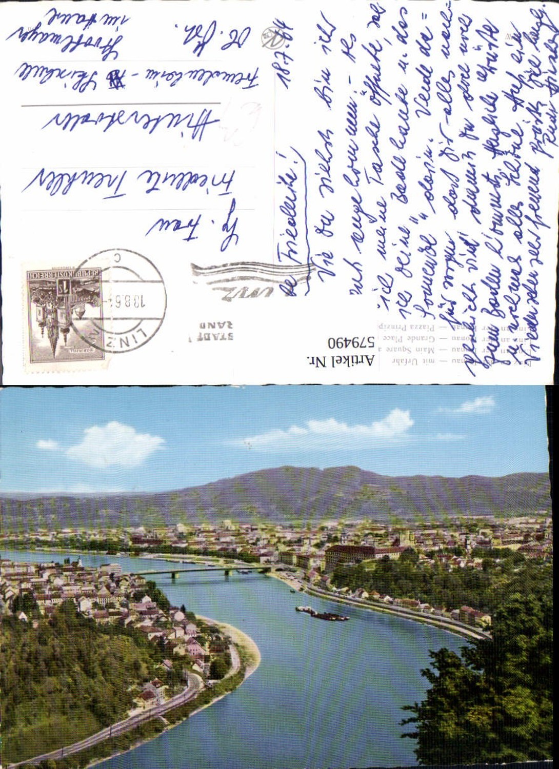 579490,Foto Ak Linz a. d. Donau Urfahr