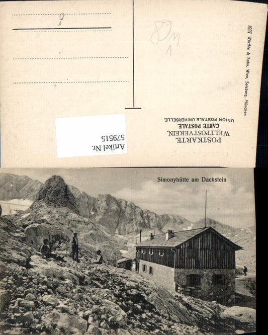 579515,Hallstatt Simonyhütte a. Dachstein pub Würthle u. Sohn