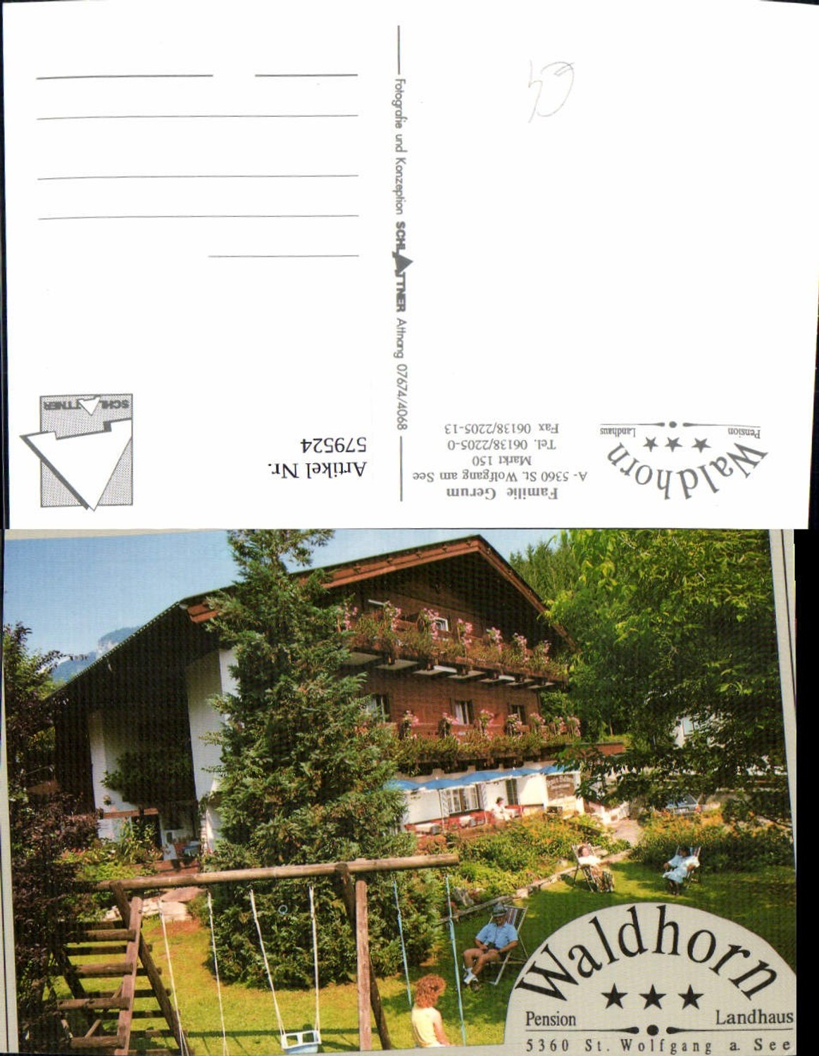 579524,St Wolfgang im Salzkammergut Familie Gerum Waldhorn Pension Landhaus