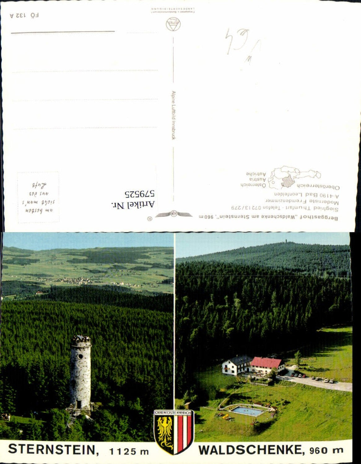 579525,Mehrbild Ak Bad Leonfelden Sternstein Waldschenke pub Alpine Luftbild