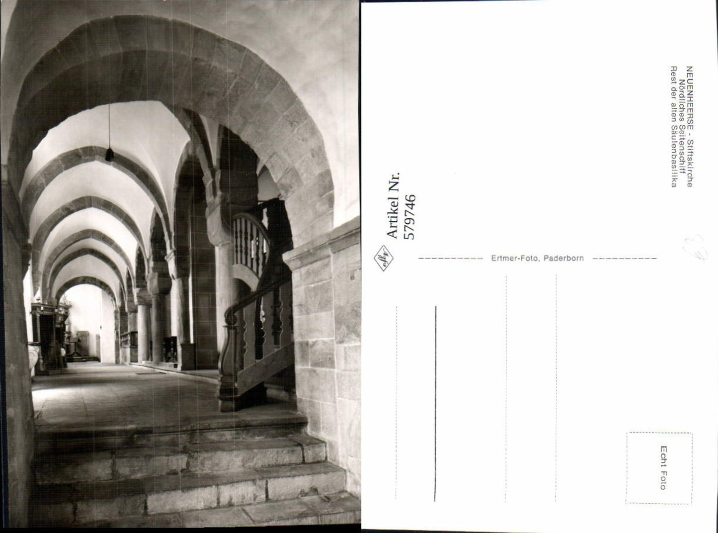 579746,Neuenheerse Bad Driburg Stiftskirche Nördl. Seitenschiff Rest Säulenbasilika