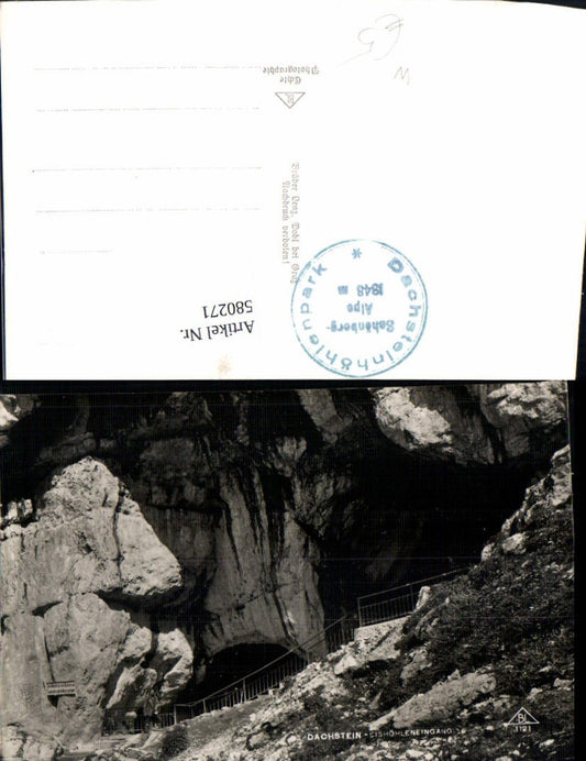 580271,Foto Ak Dachstein Eishöhleneingang Obertraun