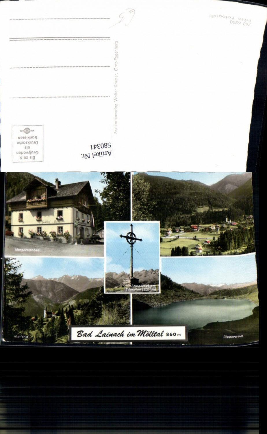 580341, Multi-image Ak Bad Lainach i. Mölltal Rangersdorf Margaretenbad Marteria Annakreuz
