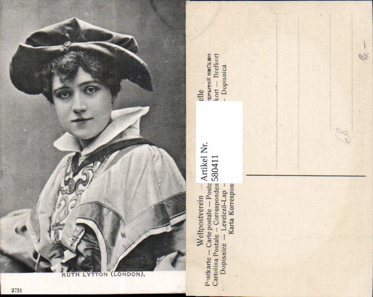 580411,Ruth Lytton London Opernsänger Oper