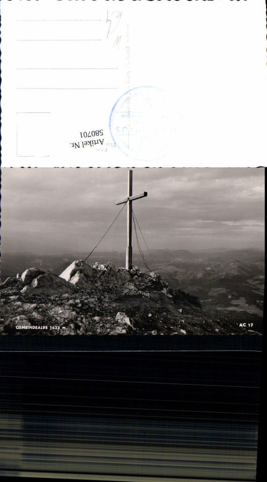 580701,Foto Ak Gemeindealpe Gipfelkreuz Mitterbach am Erlaufsee