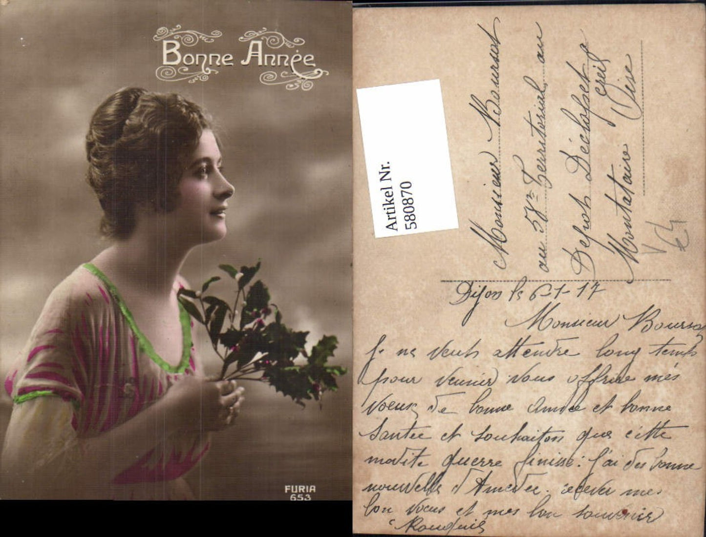 580870,Frau Portrait Bonne Annee pub Furia 653