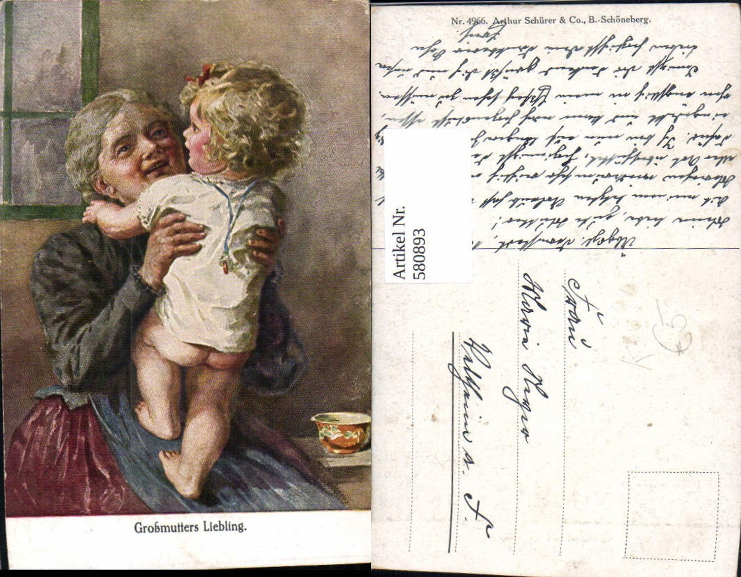 580893,Künstler Ak Großmutters Liebling Frau als Mutter Großmutter Kind
