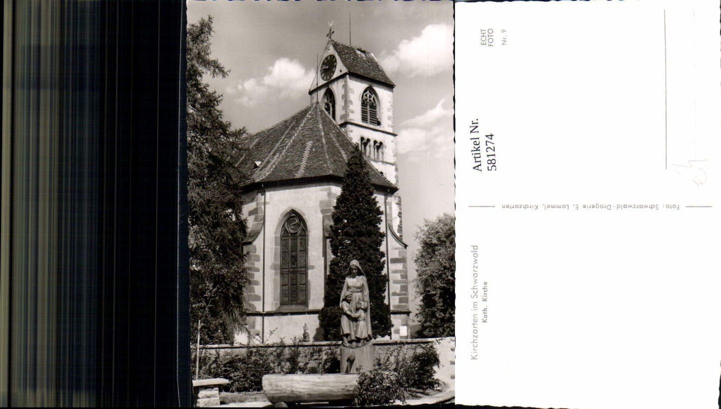 581274,Foto Ak Kirchzarten i. Schwarzwald Kath. Kirche