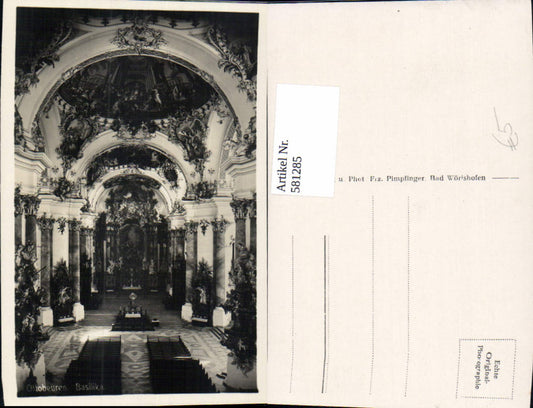 581285,Foto Ak Ottobeuren Basilika Kirche Innenansicht