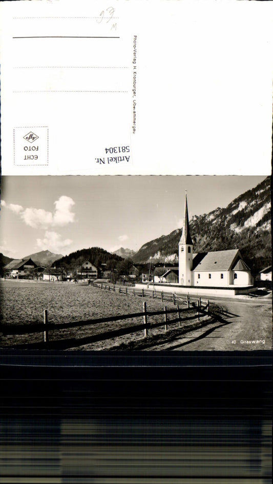581304,Foto Ak Graswang Kirche