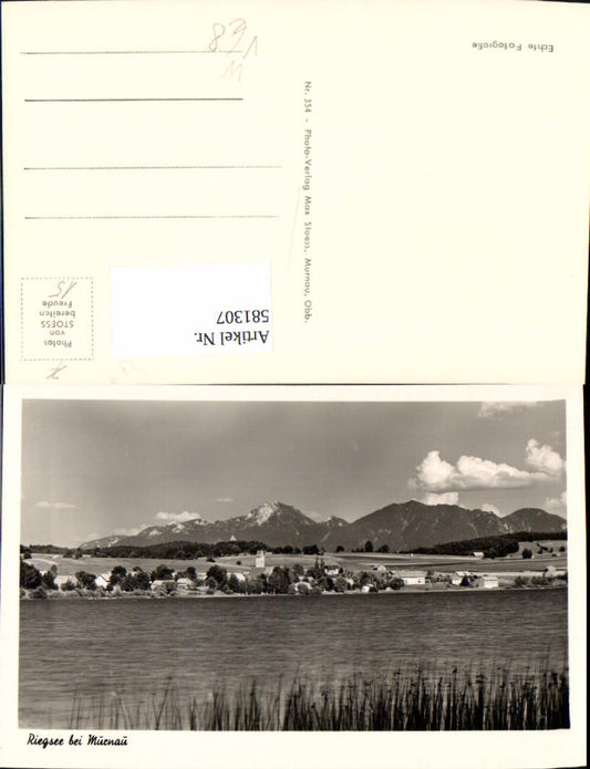 581307,Foto Ak Riegsee b. Murnau pub Photo Verlag Max Stoess