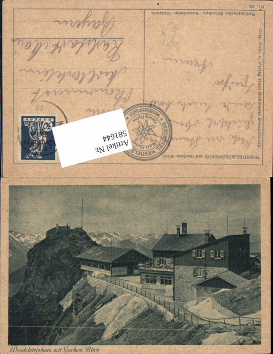 581644, Bayrischzell Wendelsteinhaus with Gachem view