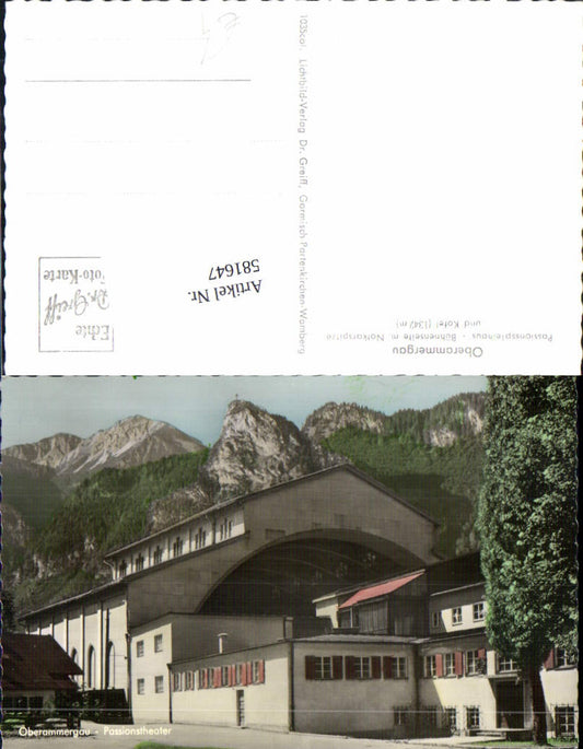 581647, Photo Ak Oberammergau Passion Play Theatre Passion Play