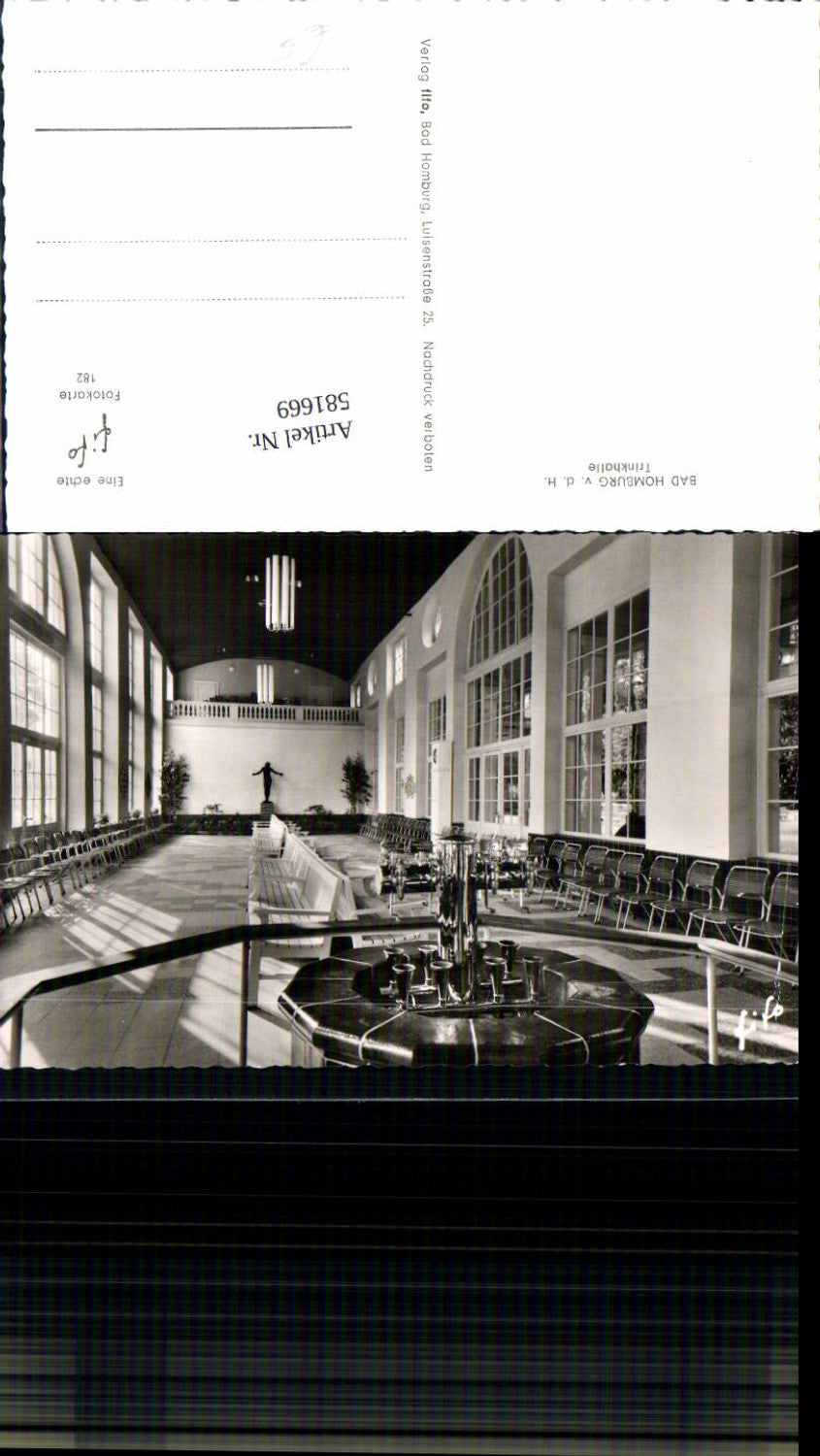 581669,Foto Ak Bad Homburg vor der Höhe Trinkhalle