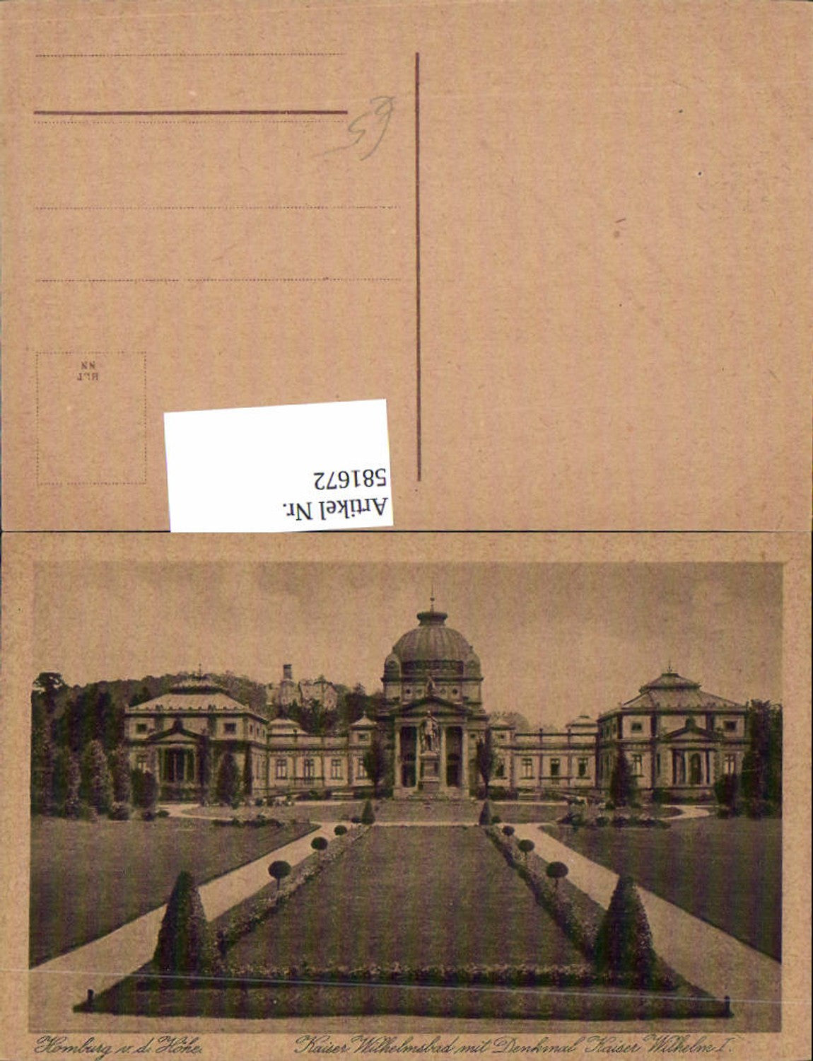 581672,Bad Homburg vor der Höhe Kaiser Wilhelmsbad m. Denkmal Kaiser Wilhelm