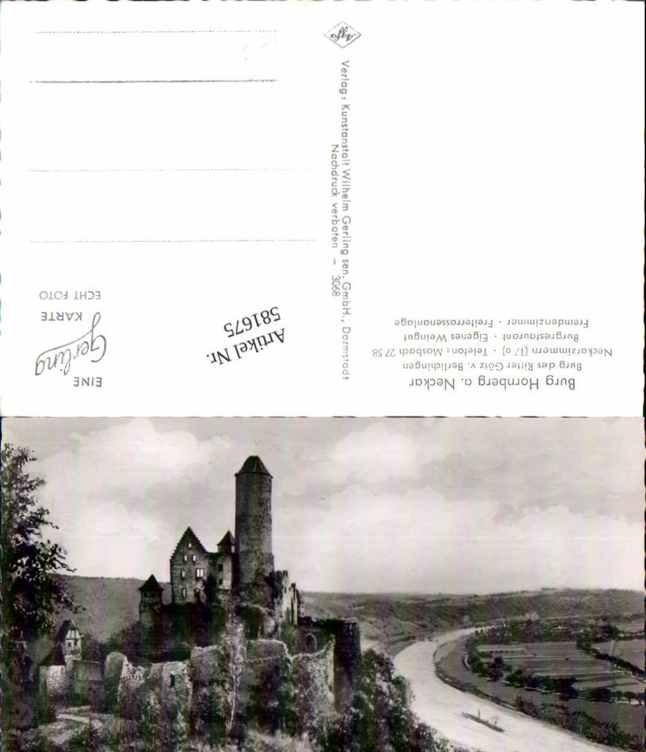 581675,Foto Ak Burg Hornberg Neckarzimmern