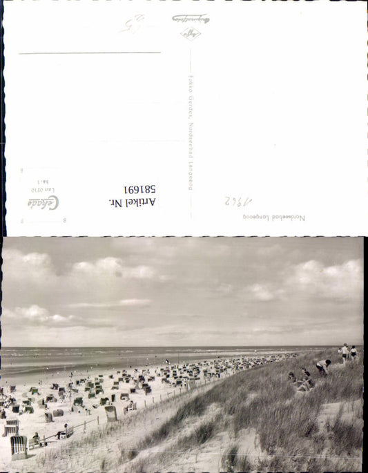 581691,Foto Ak Langeoog Strand Strandleben Küste