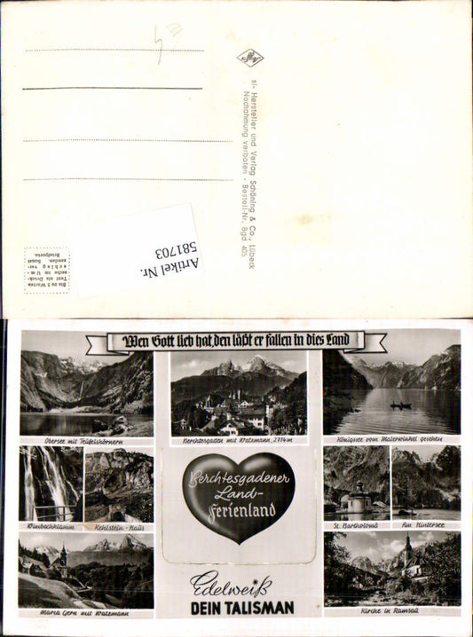 581703,Leporello Edelweiß Echtes Edelweiß Blüte Talismann Berchtesgadener Land Ramsau Königssee