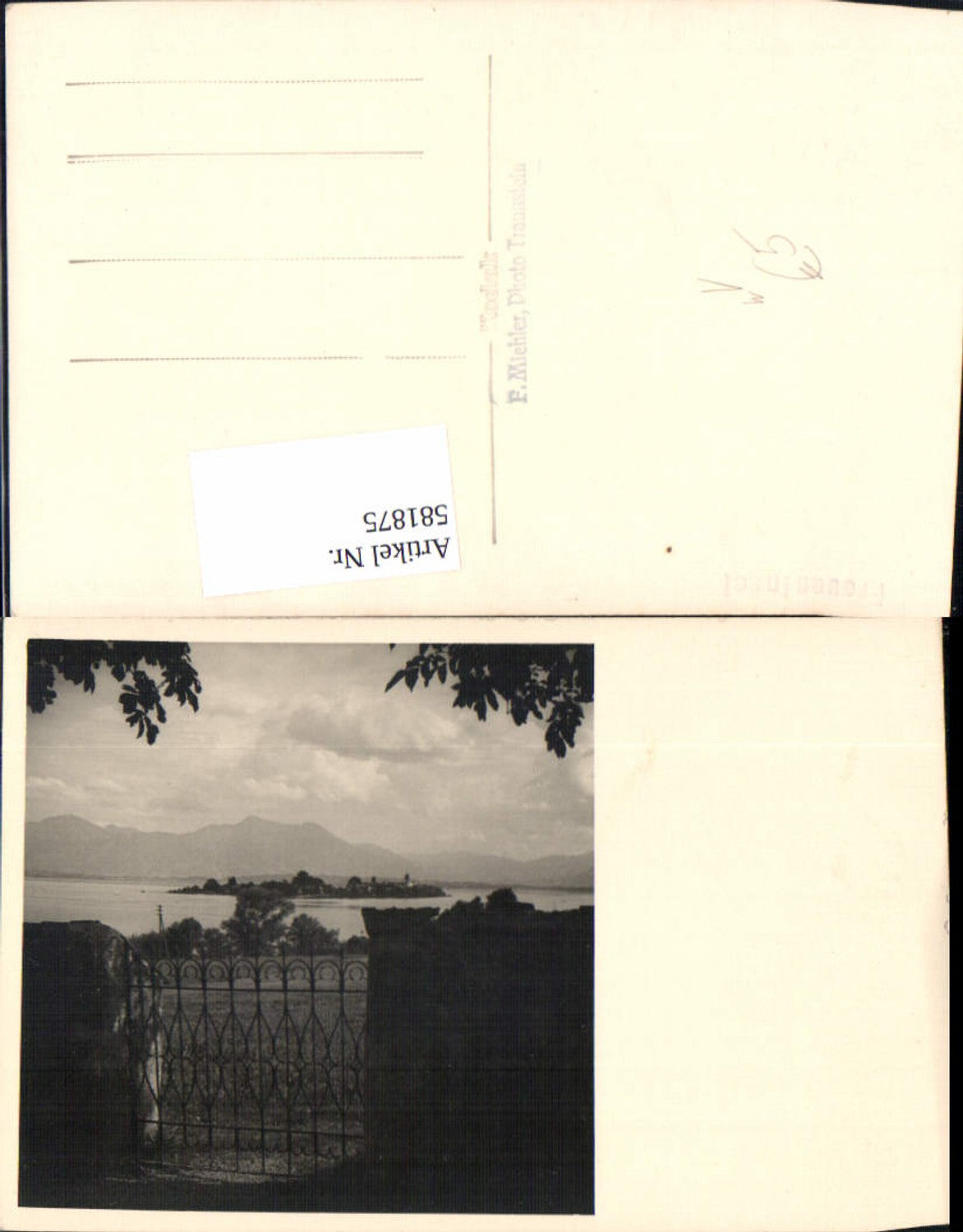 581875,Foto Ak Fraueninsel Chiemsee pub F. Miehler