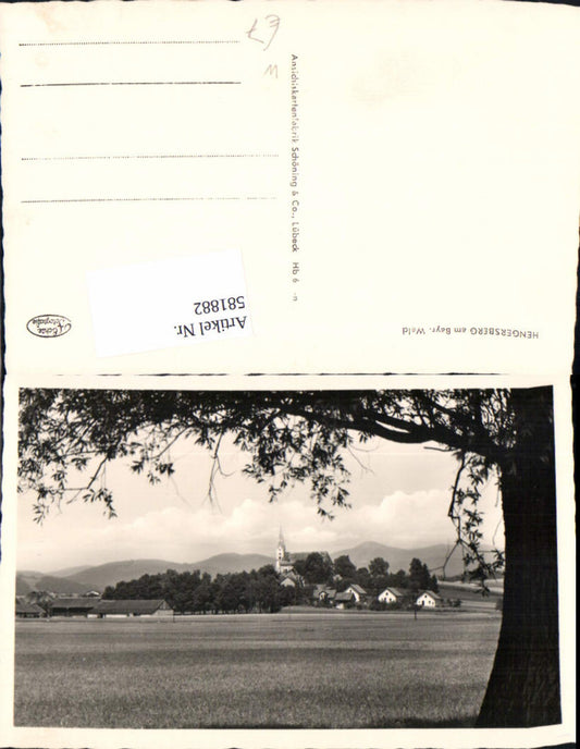 581882,Foto Ak Hengersberg Ansicht m. Kirche