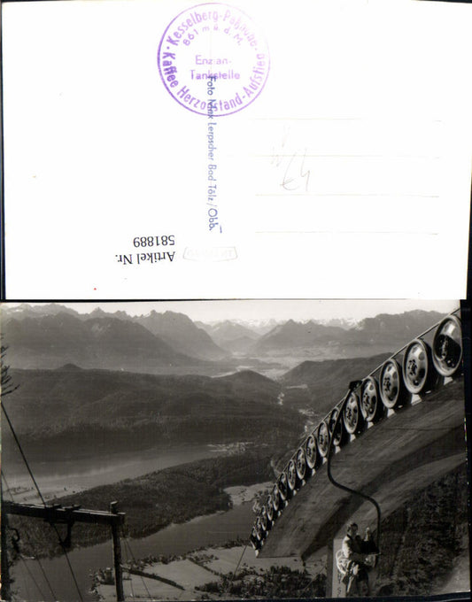 581889,Foto Ak Kesselberg Sessellift Herzogstand Kochel am See pub Max Lerpscher