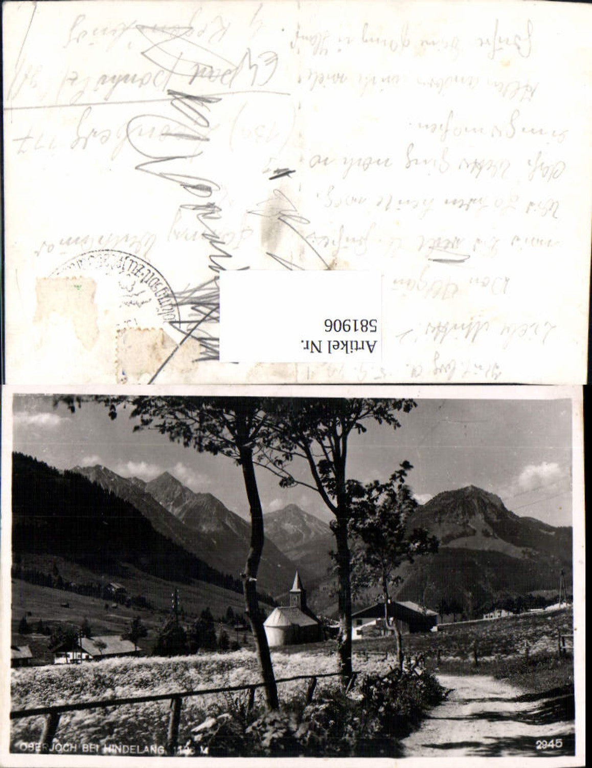 581906,Oberjoch b. Bad Hindelang Ansicht m. Kirche
