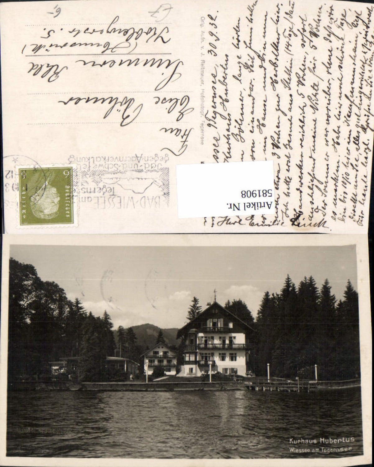 581908,Kurhaus Hubertus Wiessee a. Tegernsee