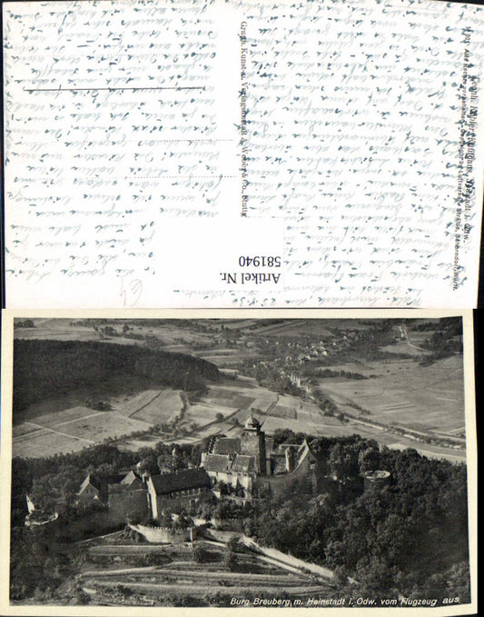 581940,Fliegeraufnahme Breuberg Burg Breuberg m. Hainstadt Odenwald
