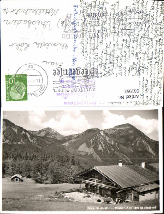 581952, Photo Ak Berggaststätte Bäckeralm Sutten Rottach-Egern
