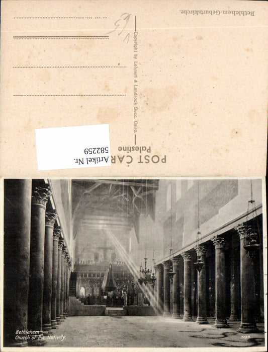 582259,Bethlehem Church of the Nativity Geburtskirche pub Lehnert u. Landrock 3038