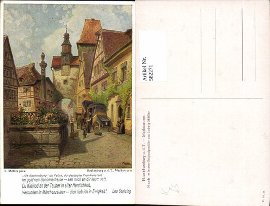 582271, Artist Ludwig Mößler Rothenburg ob der Tauber Markusturm