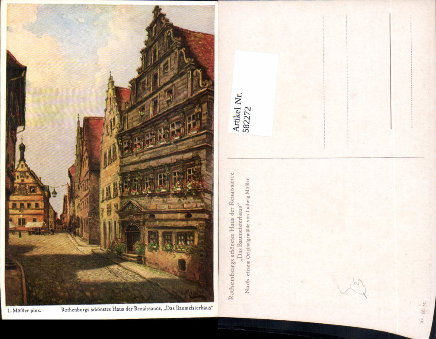 582272, Artist Ludwig Mößler Rothenburg ob der Tauber The Master Builder's House