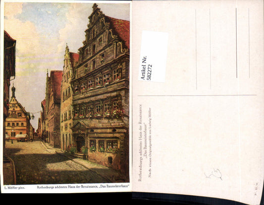 582272, Artist Ludwig Mößler Rothenburg ob der Tauber The Master Builder's House