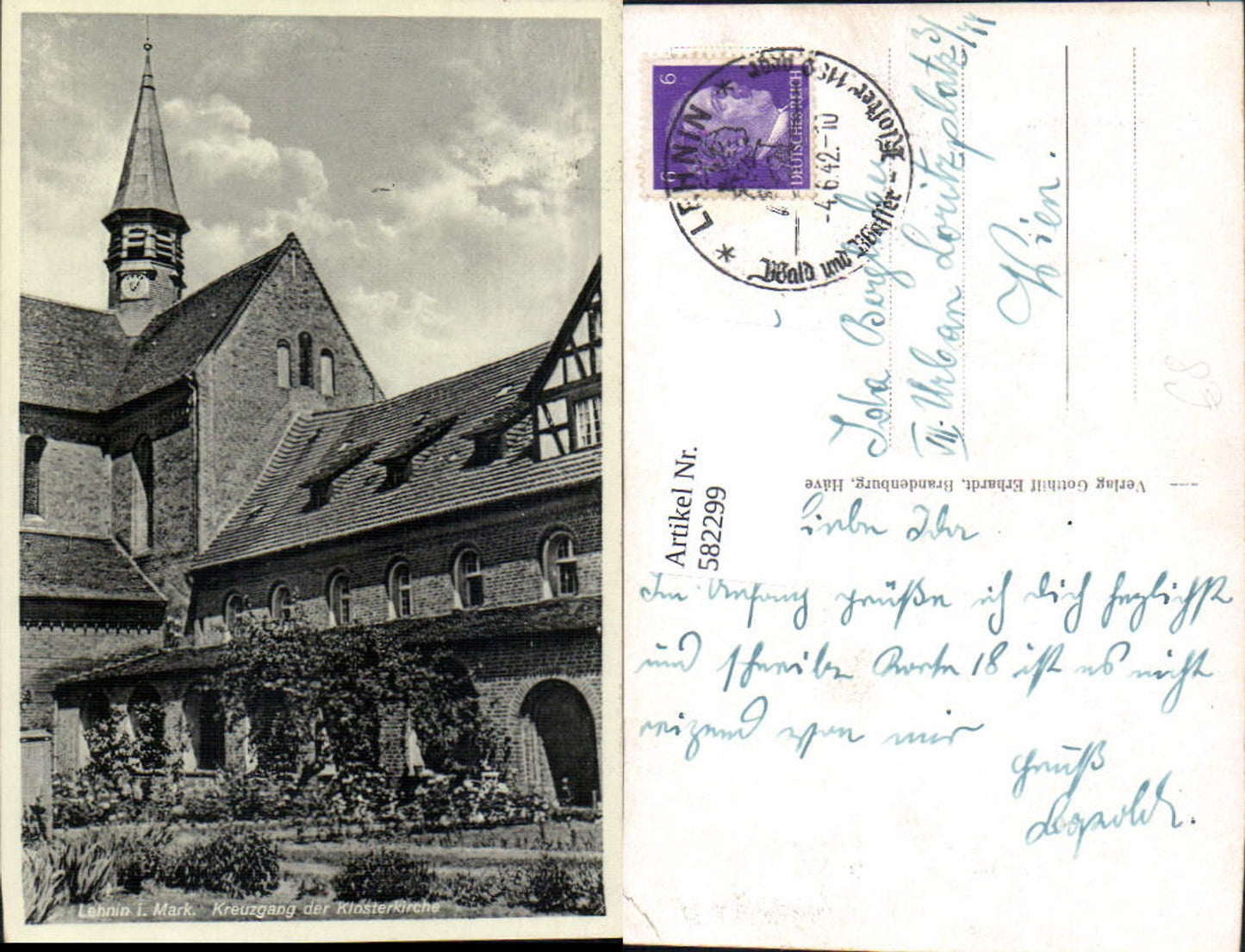 582299,Kloster Lehnin Kreuzgang d. Klosterkirche