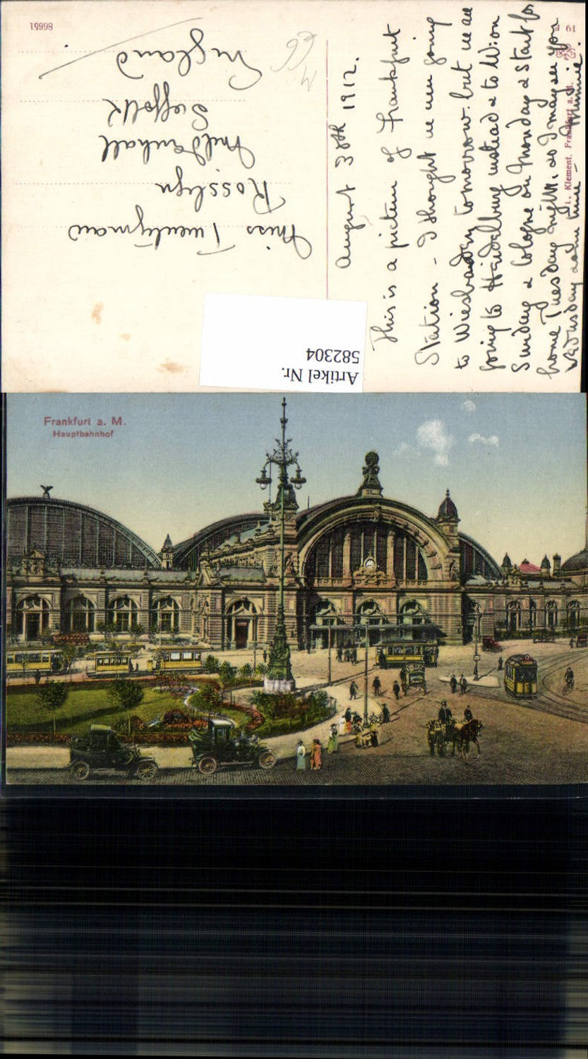 582304,Frankfurt a. Main Hauptbahnhof Bahnhof Straßenbahn Automobile
