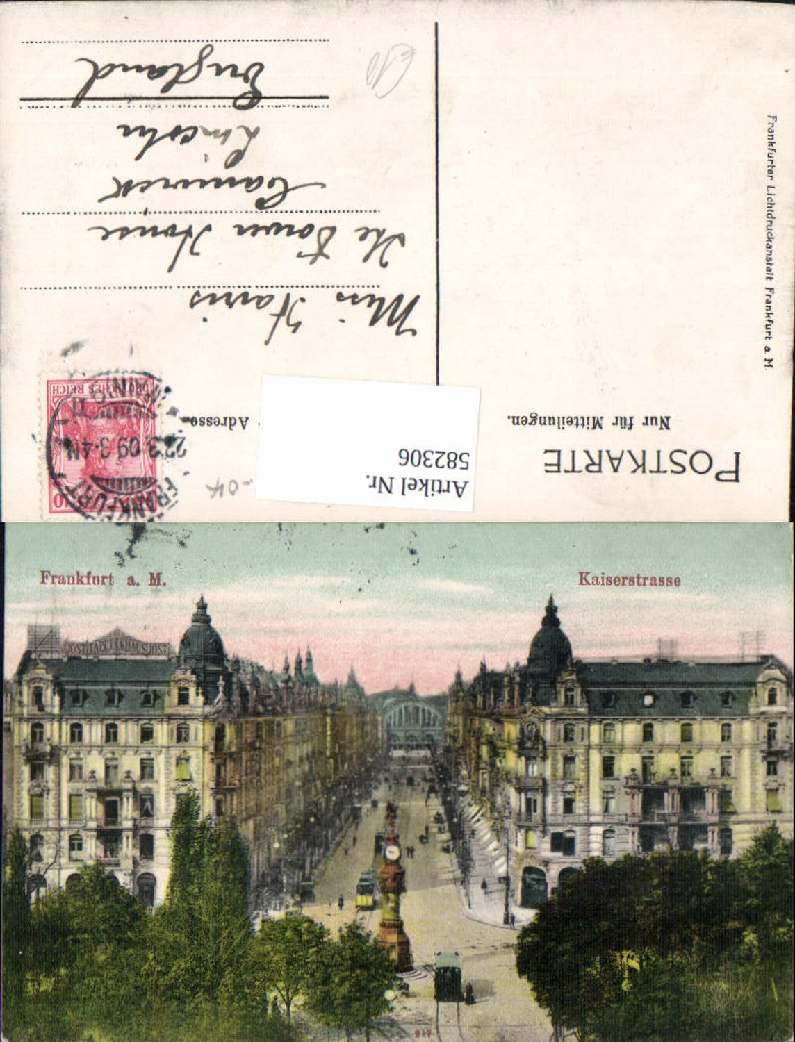 582306,Frankfurt a. Main Kaiserstrasse 1909