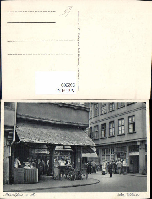 582309,Frankfurt a. Main Die Schirn Markt Geschäft Albert Heim Schweinemetzgerei