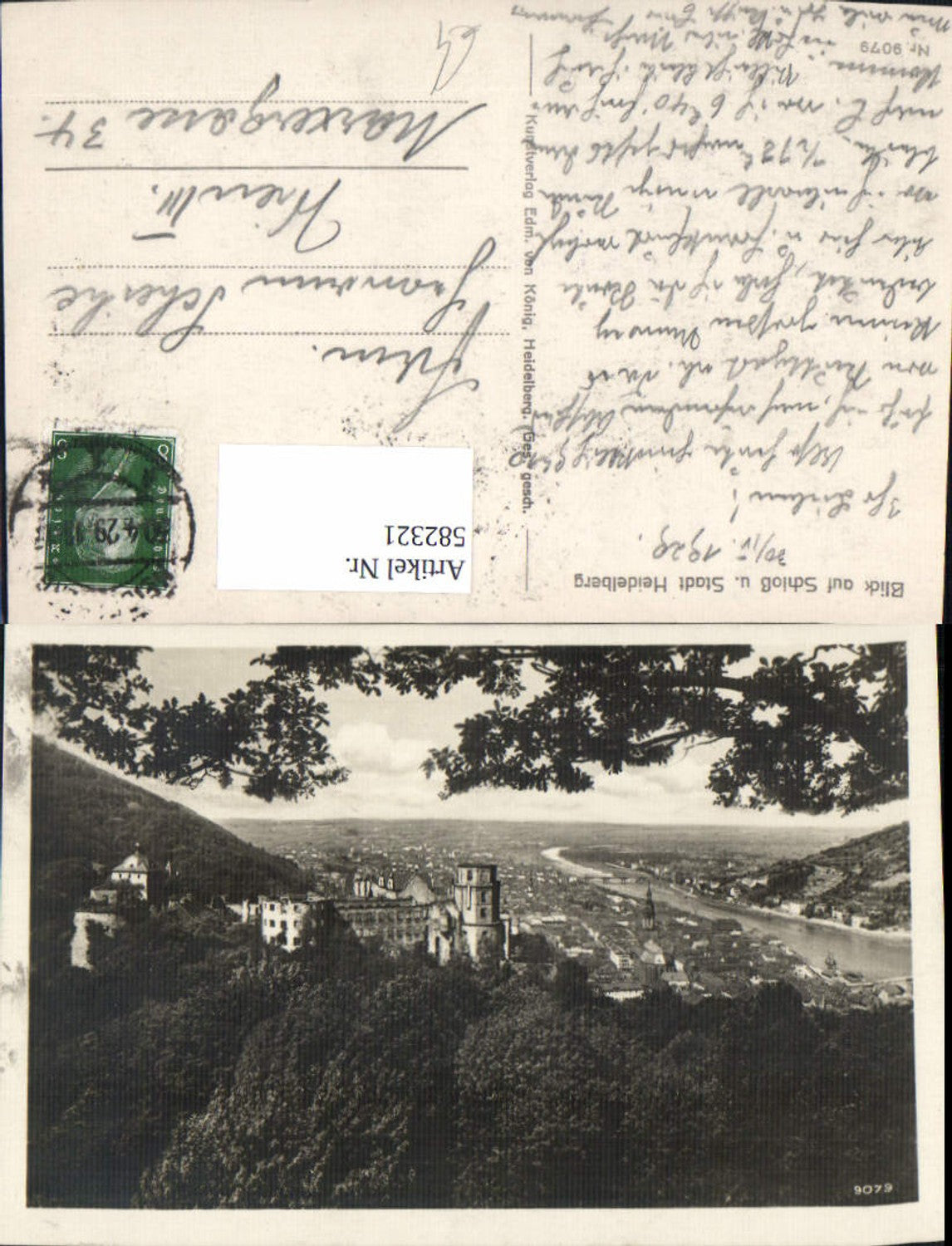 582321,Heidelberg Blick auf Schloss u. Stadt