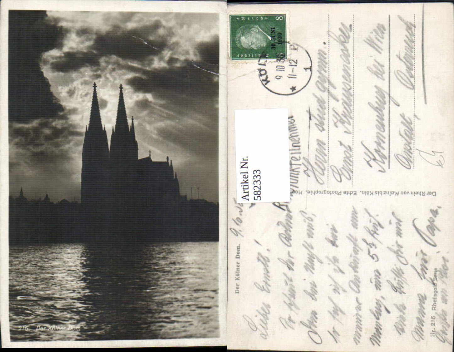 582333,Köln a. Rhein Dom Abendstimmung