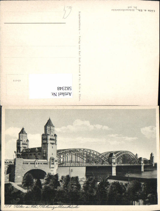 582348,Köln a. Rhein Hohenzollernbrücke Brücke