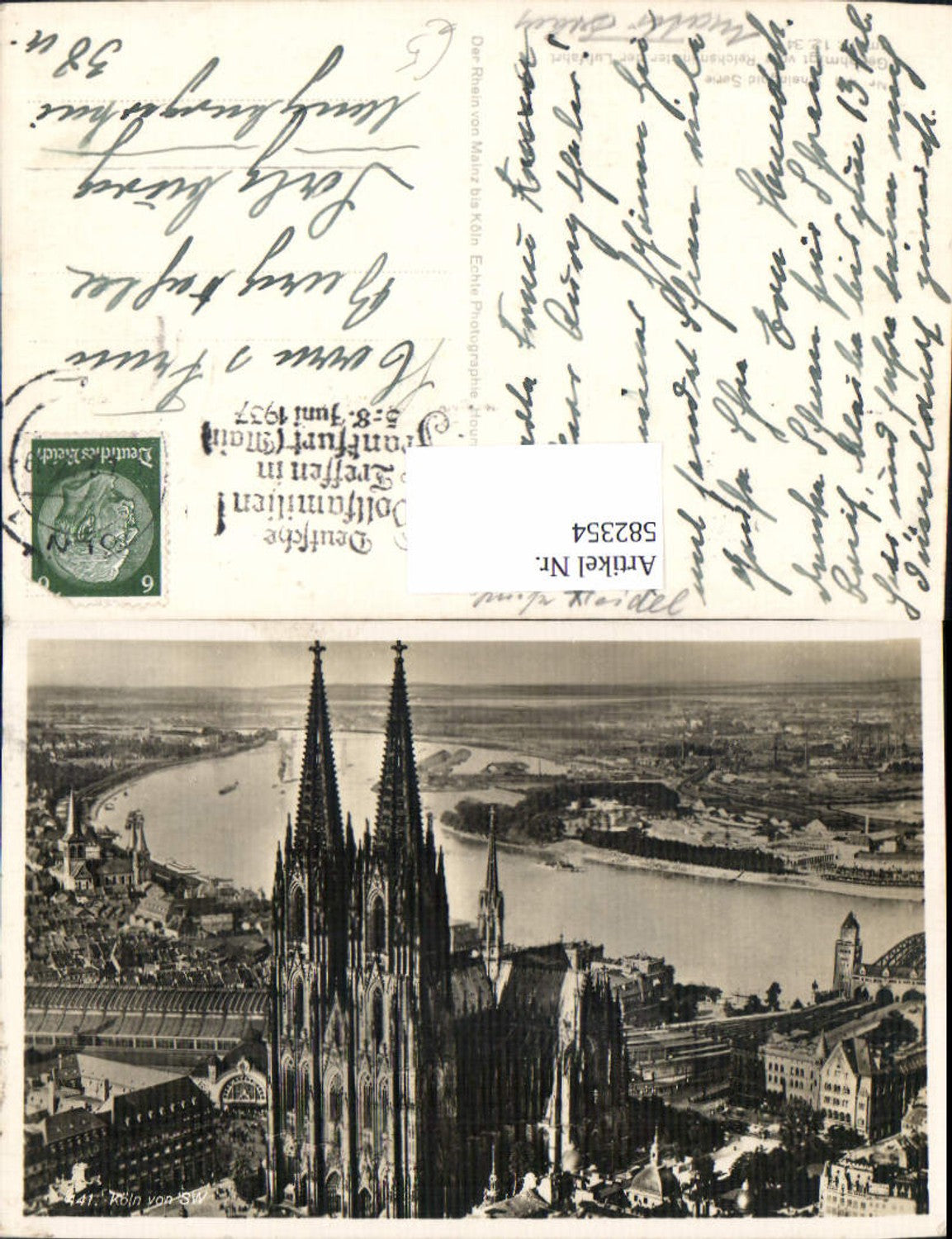 582354,Köln a. Rhein Dom v. Südwesten aus