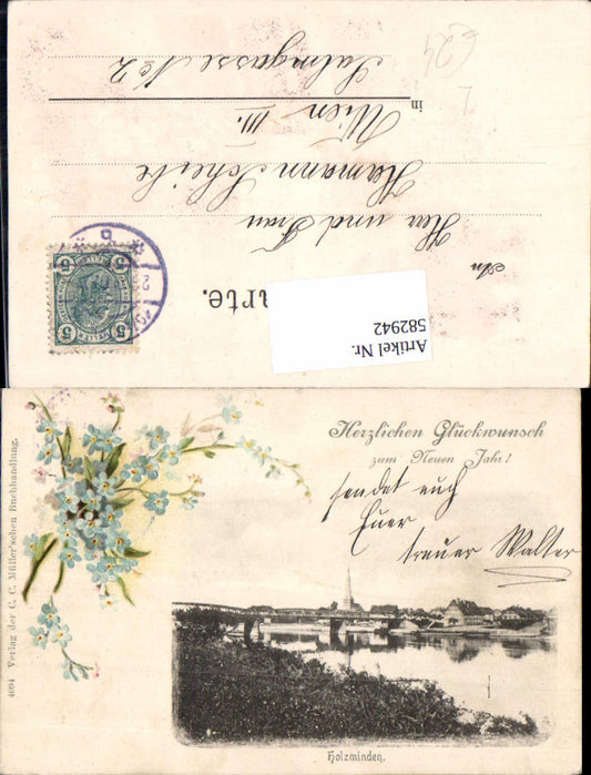 582942,Schmuckkarte Holzminden Neujahrskarte