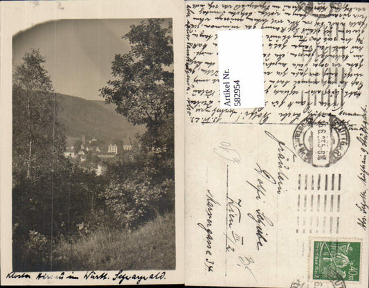 582954, Photo postcard of Hirsau Monastery, Calw, Black Forest