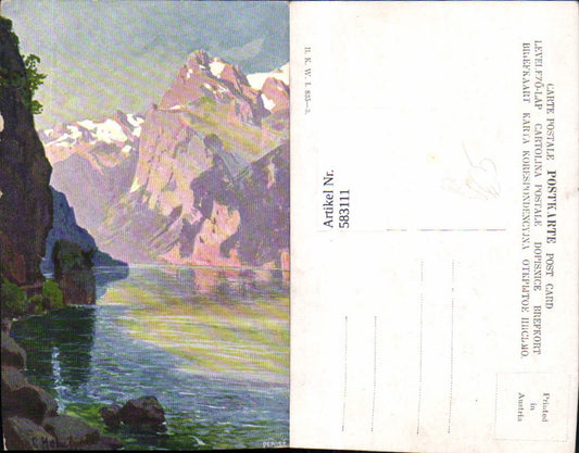 583111,Künstler AK C. Holub Gosausee Gosau pub B.K.W.I. 835-3