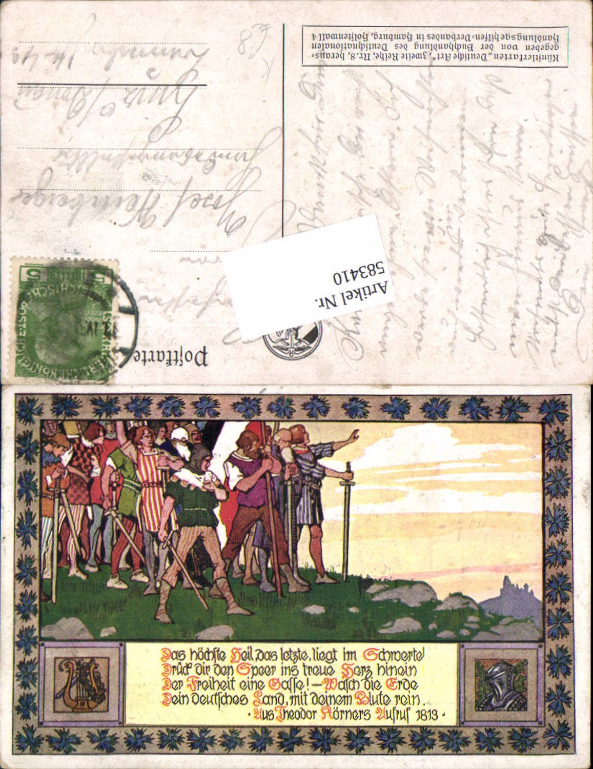 583410,Künstler AK Deutsche Art Deutschnational Patriotik 1813