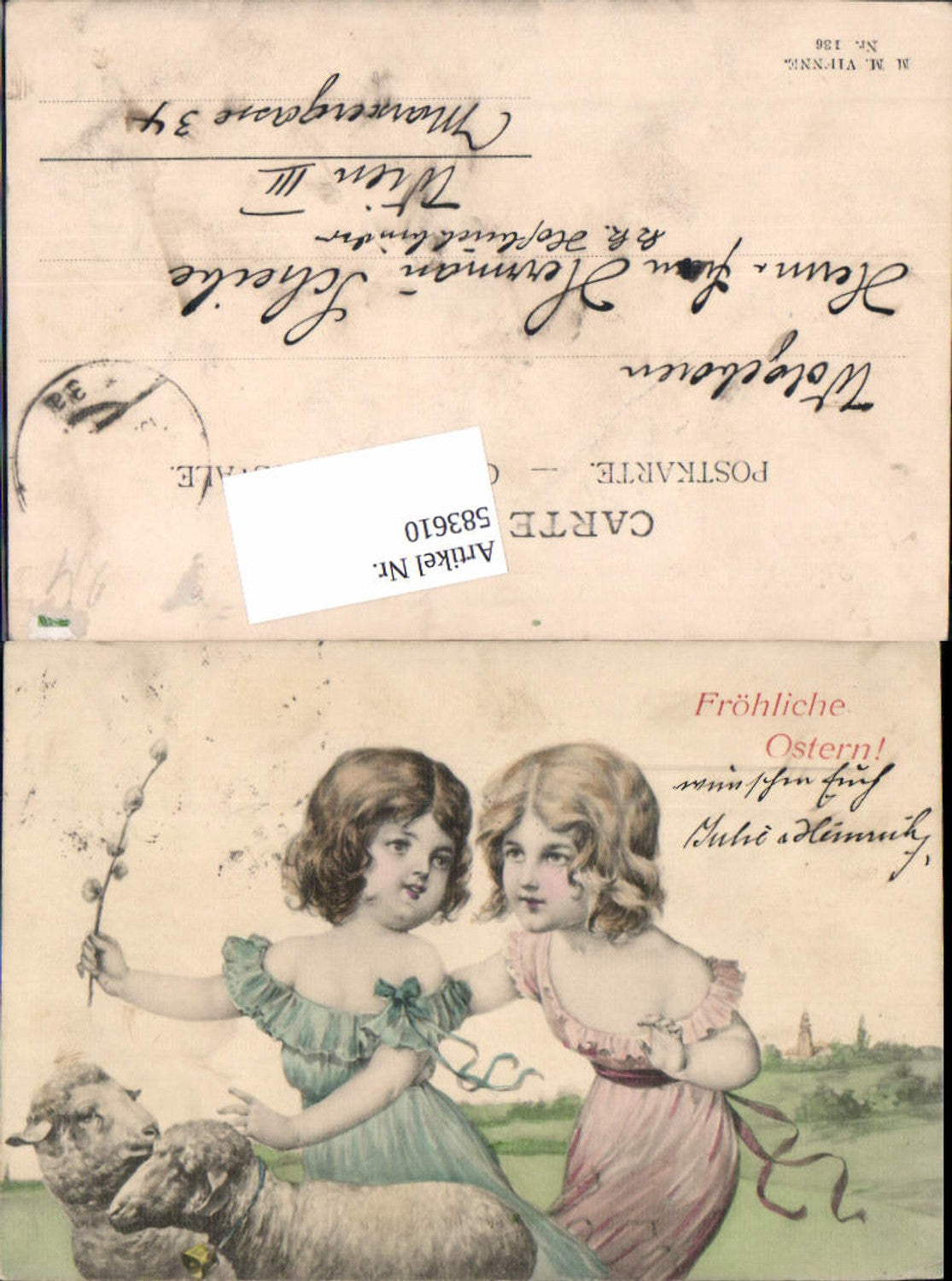 583610,Künstler AK Ostern Kinder Munk Vienne