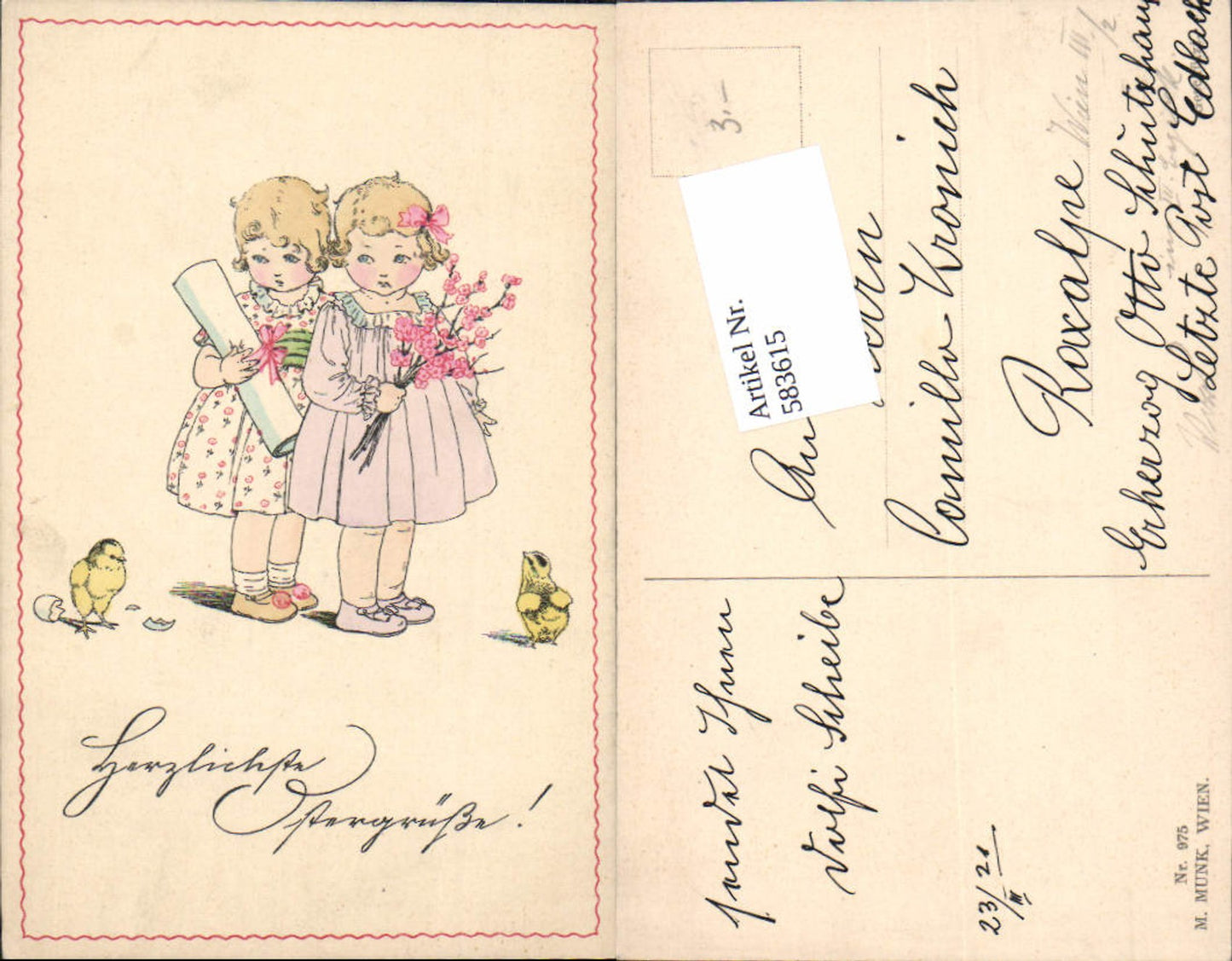 583615,Künstler AK Mela Koehler unsigniert Ostern pub Munk Vienne 975