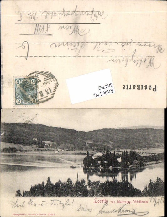 584765,Loretto von Maiernigg Klagenfurt am Wörthersee 1905 pub Stengel & Co. 22042